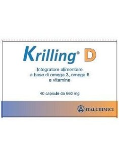 Krilling D Integratore Omega 3 Antiossidante 40 Capsule